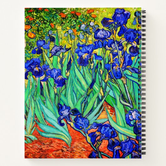 Irises van Vincent Van Gogh Notitieboek (Achterkant)