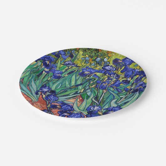 Irises van Vincent van Gogh Papieren Bordje (Gekanteld)