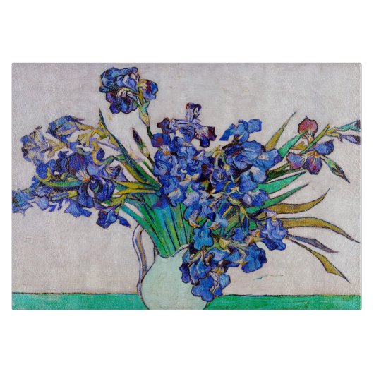 Irises van Vincent Van Gogh Placemat bloemen kunst Snijplank (Voorkant)