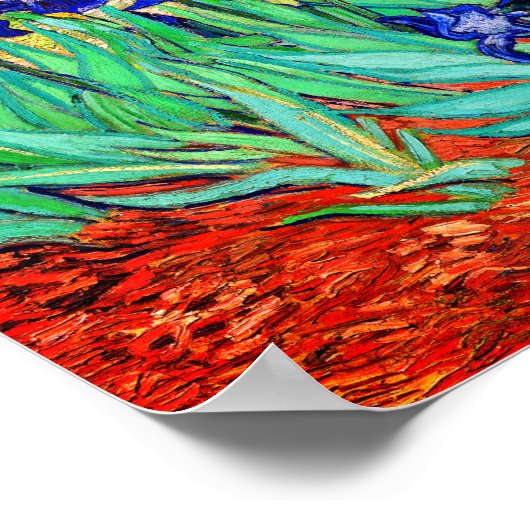 Irises van Vincent Van Gogh Poster (Hoek)