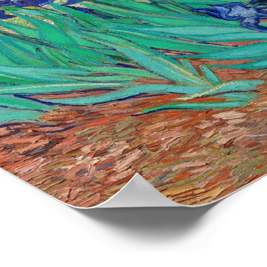 Irises van Vincent Van Gogh Poster (Hoek)