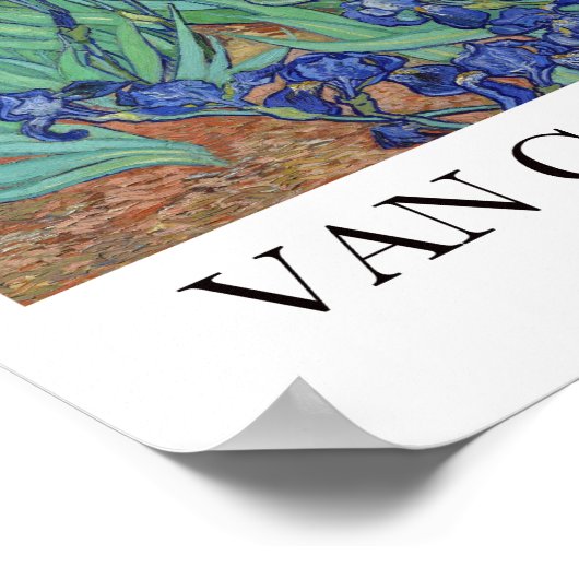 Irises van Vincent van Gogh Poster (Hoek)