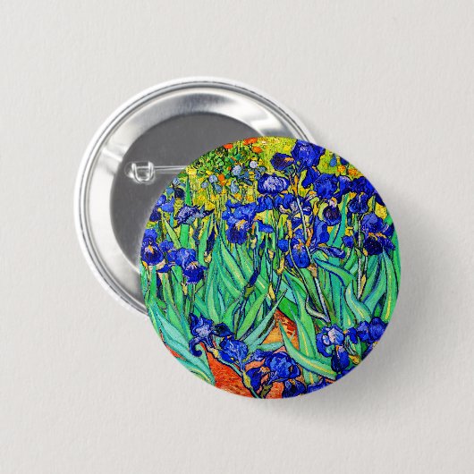 Irises van Vincent Van Gogh Ronde Button 5,7 Cm (Voorkant /achterkant)