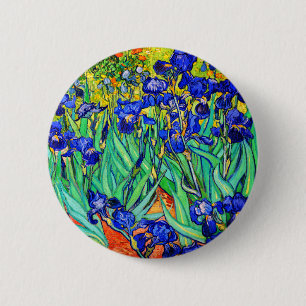 Irises van Vincent Van Gogh Ronde Button 5,7 Cm