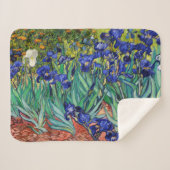 Irises van Vincent van Gogh Sherpa Deken (Voorkant (horizontaal))