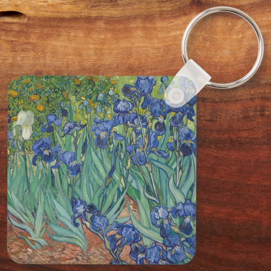 Irises van Vincent Van Gogh Sleutelhanger (Achterkant)