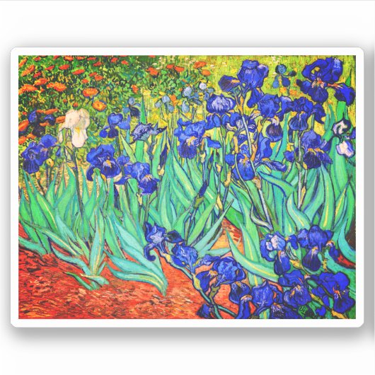Irises van Vincent Van Gogh Sticker (Voorkant)