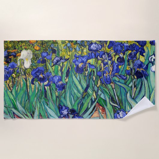 Irises van Vincent van Gogh Strandlaken (Voorkant)