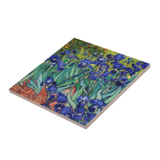Irises van Vincent van Gogh Tegeltje (Zijkant)
