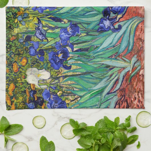 Irises van Vincent van Gogh Theedoek (Gevouwen)