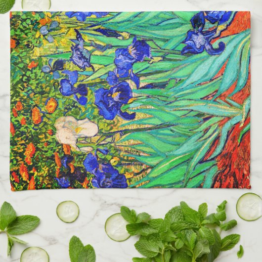 Irises van Vincent Van Gogh Theedoek (Gevouwen)