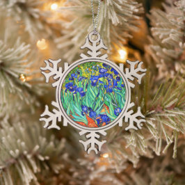 Irises van Vincent Van Gogh Tin Sneeuwvlok Ornament