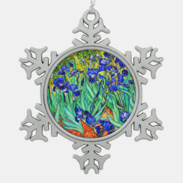 Irises van Vincent Van Gogh Tin Sneeuwvlok Ornament