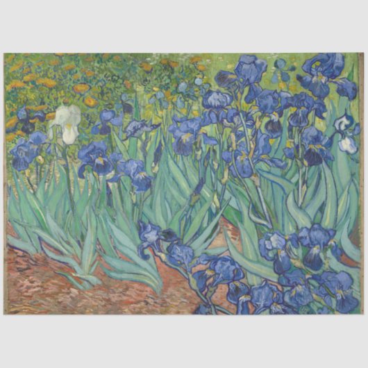Irises van Vincent Van Gogh Tissuepapier (Voorkant)