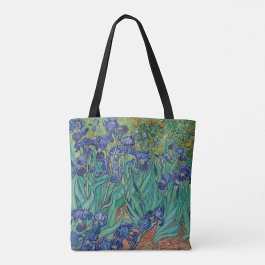 "Irises" van Vincent van Gogh Tote Bag (Achterkant)