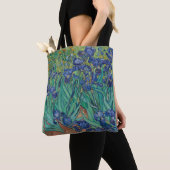 "Irises" van Vincent van Gogh Tote Bag (Dichtbij)
