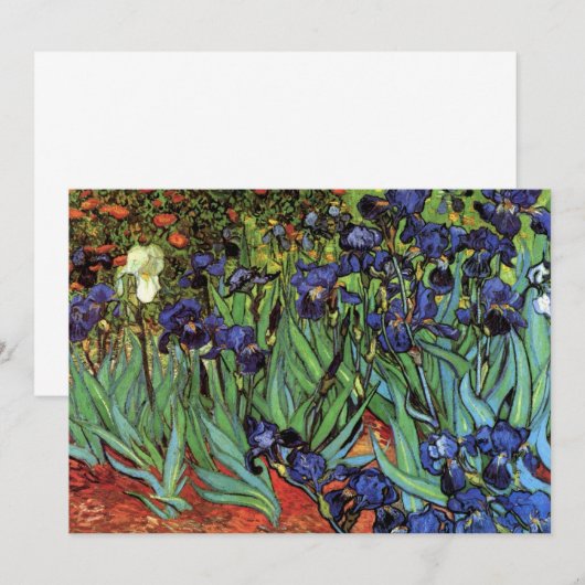 Irises van Vincent van Gogh,  tuinkunst (Voorkant / Achterkant)
