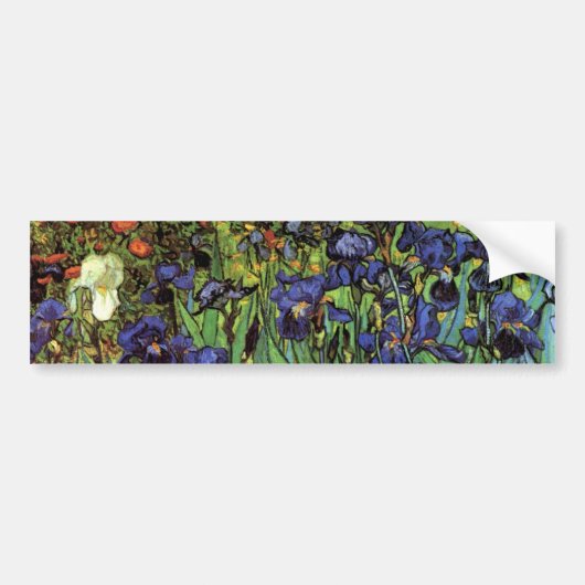Irises van Vincent van Gogh, tuinkunst Bumpersticker (Voorkant)