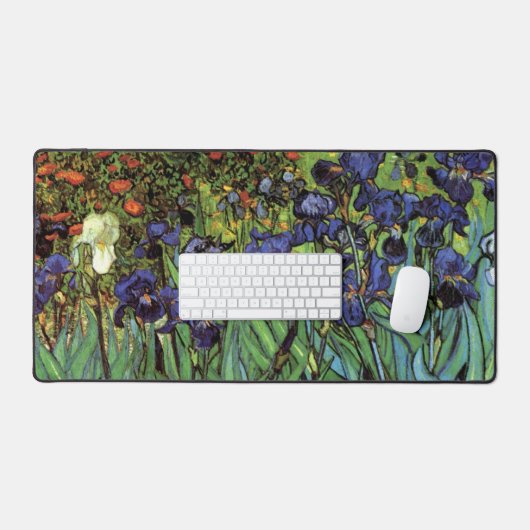 Irises van Vincent van Gogh,  tuinkunst Bureaumat (Keyboard & Muis)