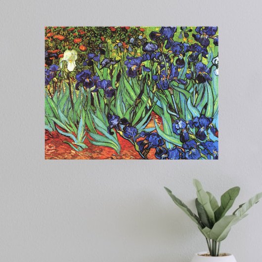 Irises van Vincent van Gogh,  tuinkunst Canvas Afdruk