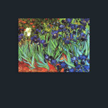 Irises van Vincent van Gogh,  tuinkunst Canvas Afdruk<br><div class="desc">Irises (1889) van Vincent van Gogh is een kunstschilderij van het impressionisme, een landschapsschilderij met een tuin met paarse, bebaarde irissen die door oranje papavers worden geteeld. Een enkele witte irisbloem bloeit aan de rand. Over de kunstenaar: Vincent Willem van Gogh (1853-1890) was een van de beroemdste Post Impressionist schilders...</div>