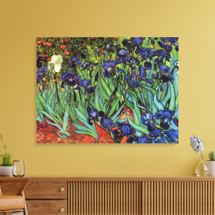 Irises van Vincent van Gogh,  tuinkunst Canvas Afdruk