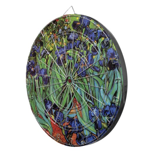 Irises van Vincent van Gogh,  tuinkunst Dartbord (Voorkant Rechts)