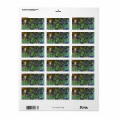 Irises van Vincent van Gogh, tuinkunst Etiket (Full Sheet)