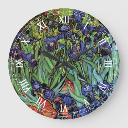 Irises van Vincent van Gogh,  tuinkunst Grote Klok (Voorkant)
