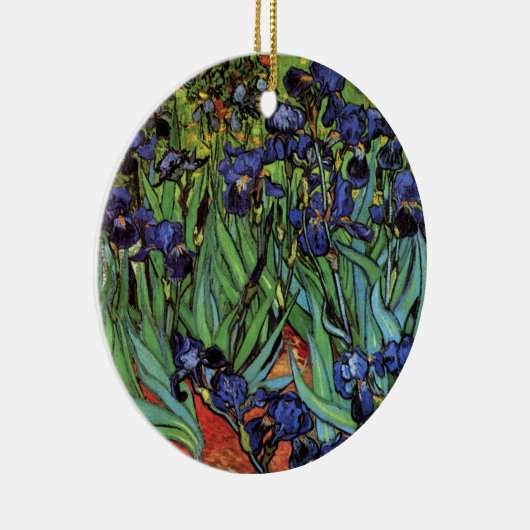 Irises van Vincent van Gogh,  tuinkunst Keramisch Ornament (Rechts)