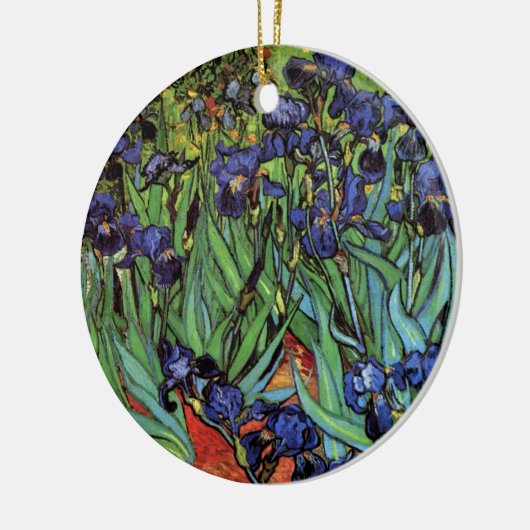Irises van Vincent van Gogh,  tuinkunst Keramisch Ornament (Links)