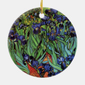 Irises van Vincent van Gogh,  tuinkunst Keramisch Ornament (Achterkant)