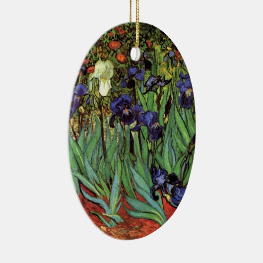 Irises van Vincent van Gogh,  tuinkunst Keramisch Ornament (Rechts)