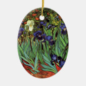 Irises van Vincent van Gogh,  tuinkunst Keramisch Ornament (Voorkant)