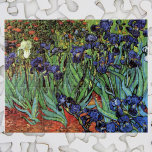 Irises van Vincent van Gogh,  tuinkunst Legpuzzel<br><div class="desc">Irises (1889) van Vincent van Gogh is een kunstschilderij van het impressionisme, een landschapsschilderij met een tuin met paarse, bebaarde irissen die door oranje papavers worden geteeld. Een enkele witte irisbloem bloeit aan de rand. Over de kunstenaar: Vincent Willem van Gogh (1853-1890) was een van de beroemdste Post Impressionist schilders...</div>