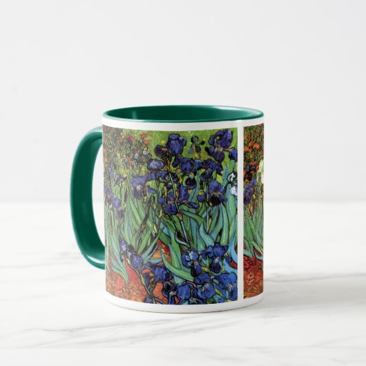 Irises van Vincent van Gogh,  tuinkunst Mok (Voorkant links)