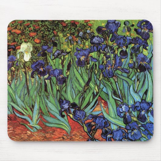 Irises van Vincent van Gogh, tuinkunst Muismat (Voorkant)