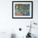 Irises van Vincent van Gogh,  tuinkunst Poster<br><div class="desc">Irises (1889) van Vincent van Gogh is een kunstschilderij van het impressionisme, een landschapsschilderij met een tuin met paarse, bebaarde irissen die door oranje papavers worden geteeld. Een enkele witte irisbloem bloeit aan de rand. Over de kunstenaar: Vincent Willem van Gogh (1853-1890) was een van de beroemdste Post Impressionist schilders...</div>