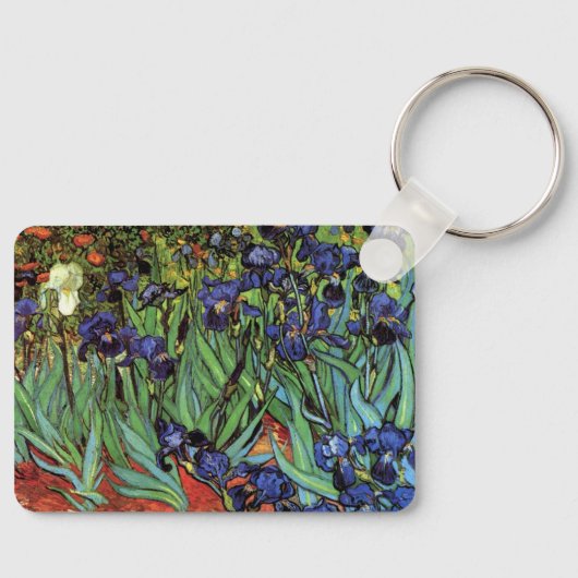 Irises van Vincent van Gogh, tuinkunst Sleutelhanger (Voorkant)