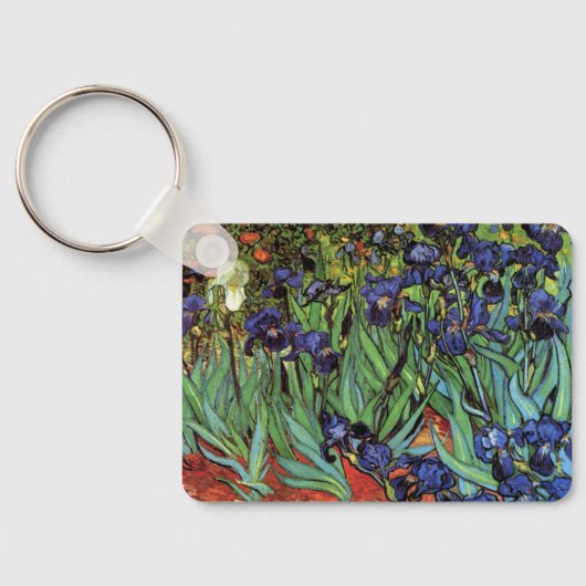 Irises van Vincent van Gogh, tuinkunst Sleutelhanger (Achterkant)