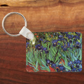 Irises van Vincent van Gogh,  tuinkunst Sleutelhanger (Achterkant)