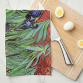 Irises van Vincent van Gogh,  tuinkunst Theedoek (Quarter Fold)