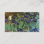 Irises van Vincent van Gogh, tuinkunst Visitekaartje (Achterkant)