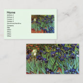 Irises van Vincent van Gogh, tuinkunst Visitekaartje (Voorkant / Achterkant)