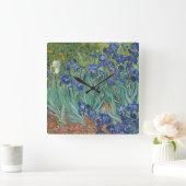 Irises van Vincent Van Gogh Vierkante Klok (Huis)