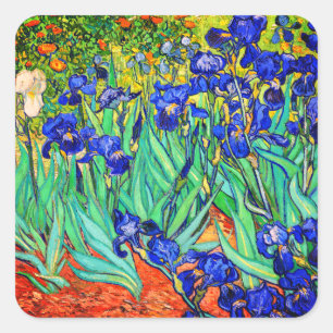 Irises van Vincent Van Gogh Vierkante Sticker