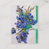Irises van Vincent Van Gogh Visitekaartje (Achterkant)