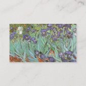 Irises van Vincent van Gogh Visitekaartje (Achterkant)