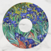 Irises van Vincent van Gogh Wijnglaslabel (Achterkant)