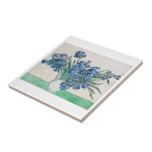 "IRISES" VINCENT VAN GOGH ART CERAMIC TEGEL TEGELTJE (Zijkant)